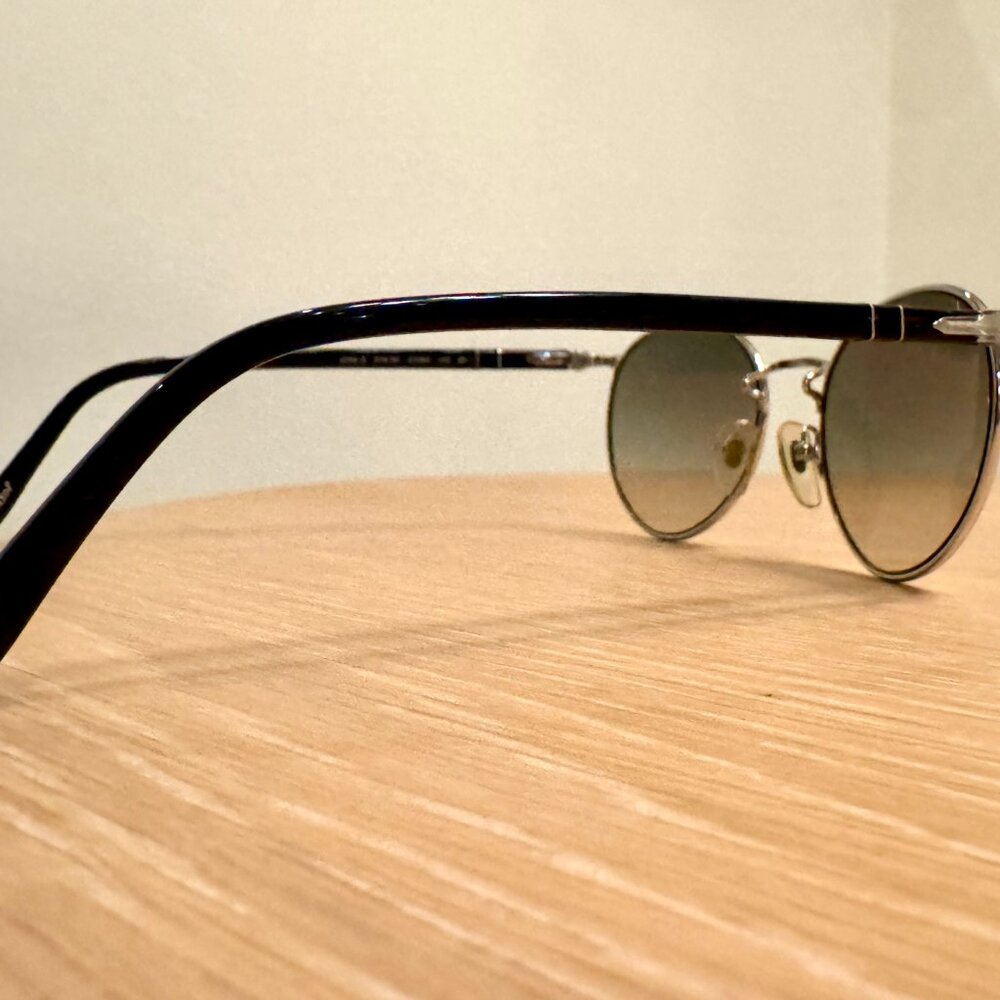 Persol 2388-s — Gradient Brown Round Sunglasses - Silver-tone front frame - Picture 5 of 10